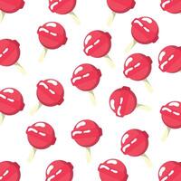 Red candy pop pattern. vector