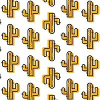 Cactus repeat pattern. vector