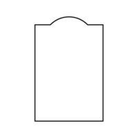 Simple Frame with Curve Line on the Top, can use for Framework, Ornate, Decoration, Certificate Line, Text Space, etc . Transparent Background vector