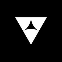Triangle shape created by Three Circle Shape, can use for Logo, Apps, Website or Graphic Design Element. vector