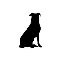 Silhouette ofthe Dog, can use for Logo, Art Illustration, Apps, Pictogram, Website, or Graphic Design Element. BW and Editable vector
