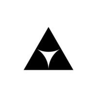 Triangle shape created by Three Circle Shape, can use for Logo Gram, Apps, Website, etc vector