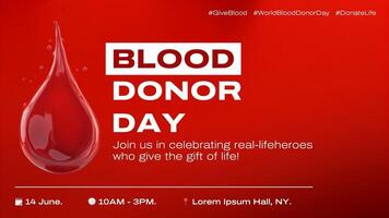 Red Blood Donor Day Twitter post Invitation template