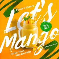 Mango Juice Promotion Post For Instagram template