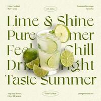 Lime Cocktail Promotion Post For Instagram template