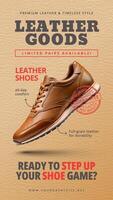 Brown Local Leather Shoes Instagram Story template
