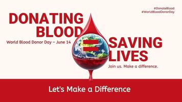 Clean Blood Donor Day Twitter post Invitation template