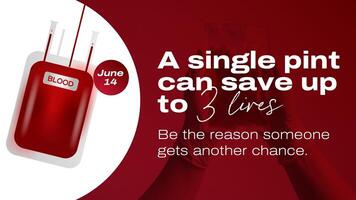 Blood Donor Day Invitation Twitter Post template