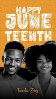 Black and Orange Juneteenth Instragram Story Template
