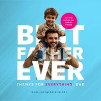 Blue Happy Father's Day Instagram Post template