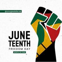 Simple Illustration Juneteenth Day Instagram Post template
