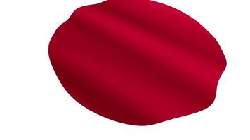 Japan Flag Waving Gently in the Wind, Close-Up Full-Frame Perspective, Soft Fabric Texture, Slow Motion, Natural Movement, Waving Flag Background video