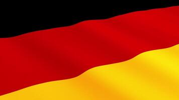 Germany Flag Waving Gently in the Wind, Close-Up Full-Frame Perspective, Soft Fabric Texture, Slow Motion, Natural Movement, Waving Flag Background video