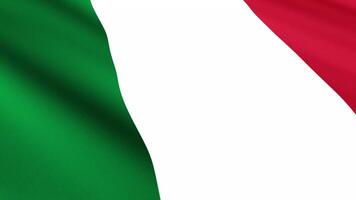 Italy Flag Waving Gently in the Wind, Close-Up Full-Frame Perspective, Soft Fabric Texture, Slow Motion, Natural Movement, Waving Flag Background video