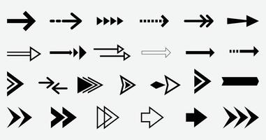 Colorful Arrow Set Flat and Gradient Shapes for Navigation arrow black vector