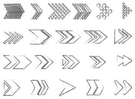 Colorful Arrow Set Flat and Gradient Shapes for Navigation arrow design vector