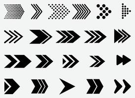 Colorful Arrow Set Flat and Gradient Shapes for Navigation arrow set design vector