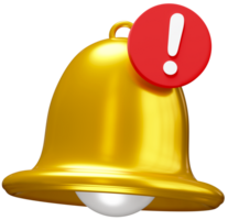 Yellow bell with exclamation mark isolated on background. Concept of alert of risk or danger, safety, system error, and data update. png