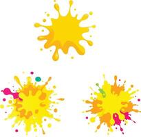 Collection of Colorful Paint Splashes vector