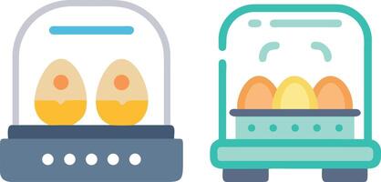 Egg incubator icons vector