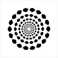 A modern black circular logo composed of smooth dots in a clean style. Ideal for holistic, wellness, or branding use. vector