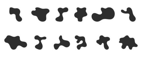 organic fluid forms in black, perfect for creative backgrounds and layout. vector