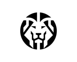 Lion logo with sharp geometric shape vector