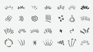 Hand Drawn Abstract Doodle Icons, Ancient Symbols and Design Elements vector
