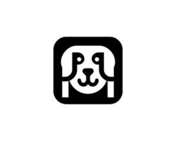 Friendly dog logo design in form vector