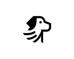Dog logo in clean minimalist style vector