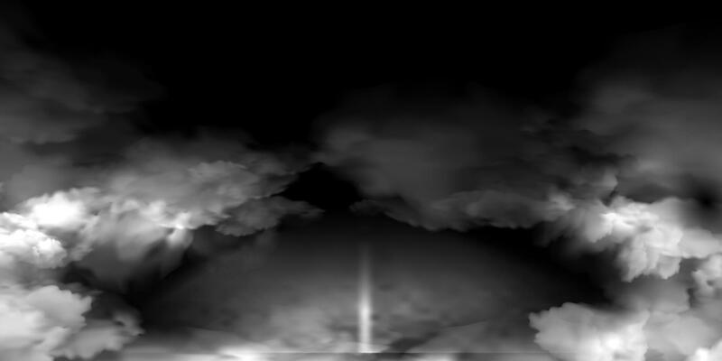 Smokey road, highway surface with mysterious horror smog