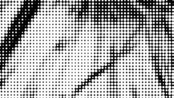 Black And White Halftone Background Circles Pattern Animation video