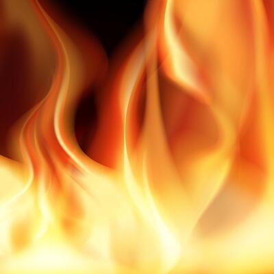 Orange realistic flame background