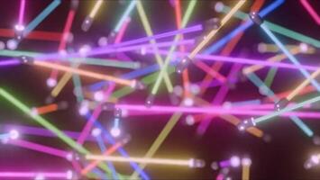 3d animation of a vibrant multicolored lights and particles leaving visible trails video