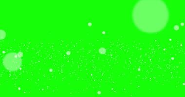 Soaring upwards, white particles on a green background. Chroma key. Abstract animation.32 video