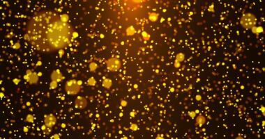 Rising golden sparkling particles. Bokeh particles. Abstract animation.1 video
