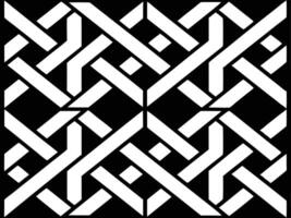 Abstract geometric pattern in black and white creating a repeating symmetrical design suitable for backgrounds. vector