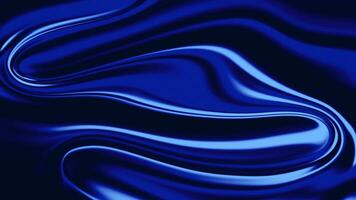abstrato azul líquido ondulado formas futurista fundo. desatado looping brilhando retro ondas grunge movimento Projeto. animação ultra HD. vj laço. brilho Visão através vidro. azul fundo. video