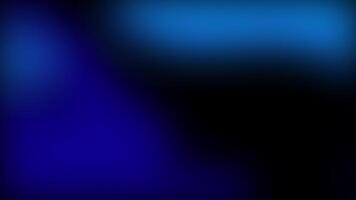 Glowing light blue and royal blue gradient flow on black background 4K. Blurred lights. Flashes on dark backdrop for cover, technology banner, web design. Flowing motion. Fluid animation. loop. video