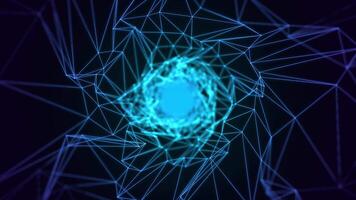 Colorful Tunnel Background. Abstract circular tunnel. Vortex tunnel. Wormhole. Abstract energy tunnel from the lines. Seamless loop. Plexus. 3D rendering. 3D rendering. 3D Illustration video