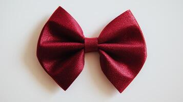 A red bow on a white background photo
