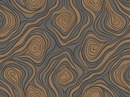 Brown and gray abstract wavy pattern illustration of wood grain texture design for backgrounds. vector