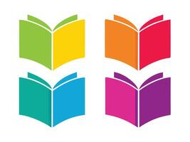illustration of colorful opened books representing knowledge education and reading in graphic style vector