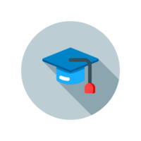 Design Illustration graphic of toga hat icon with flat style. Suitable for UI, mobile design, web design, etc. Transparent Background. png