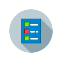 Design Illustration graphic of list to do icon with flat style. Suitable for UI, mobile design, web design, etc. Transparent Background. png