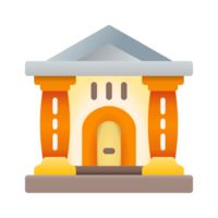 Design Illustration graphic of Museum icon with gradient style. Suitable for UI, mobile design, web design, etc. Transparent Background. png
