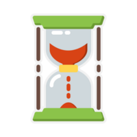 Design Illustration graphic of Hourglass icon with flat style. Suitable for UI, mobile design, web design, etc. Transparent Background. png