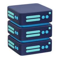 website Database 3D Icon illustration render. Website data icon illustration 3d png