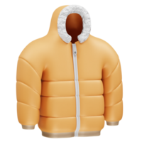Winter Jacket 3D Icon illustration rendering png