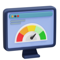 Website Speed Optimization 3D Icon illustration rendering png